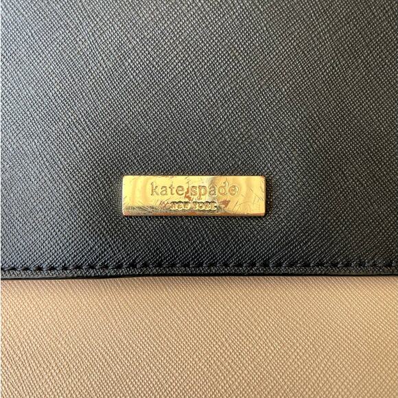 Kate Spade Paterson Court Brynlee Satchel Purse Beige Black Cream *READ* - Picture 5 of 11